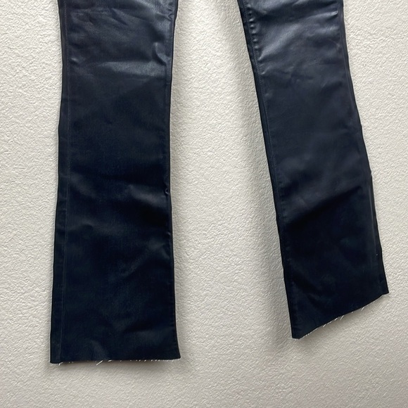 New L’Agence Ruth High Rise Straight Jeans in Magnolia Black Coated 2 Tone Sz 23 - Picture 7 of 15